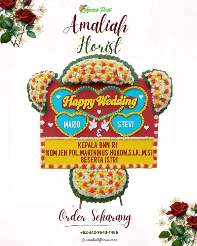 Karangan Papan Bunga Pernikahan di Ciadeg